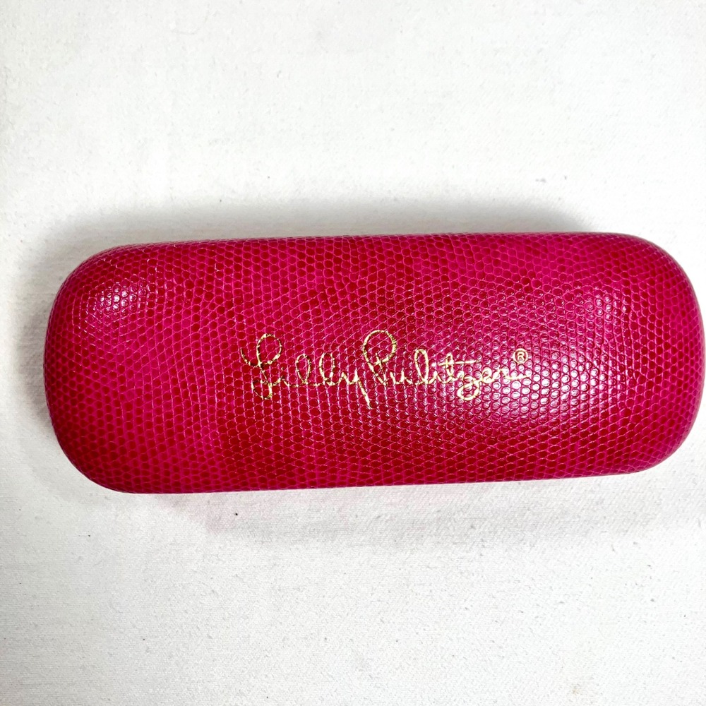 Lilly Pulitzer‎ Eyeglass Case Glasses Spectacles Holder Pink Gold